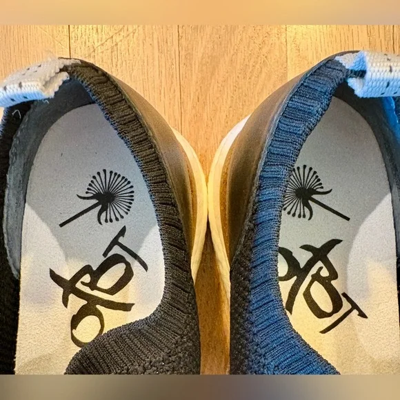 NEW OTBT Speed Sneakers Black Knit Leather Travel Sneakers Platform Lug Sole 7.5 - Picture 8 of 11